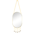 Espelho Decorativo Cápsula Dourado 14x21cm