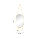 Espelho Decorativo Cápsula Dourado 14x21cm