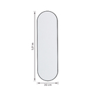 Espelho Decorativo Cápsula Preto 101x30cm