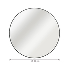 Espelho Decorativo Circle Preto 50cm Inspire