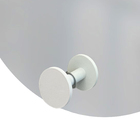 Espelho Decorativo Com Gancho Alumínio Branco 50 Cm Redondo