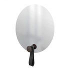 Espelho Decorativo Com Gancho Alumínio Corten Com Corino Pret