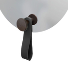 Espelho Decorativo Com Gancho Alumínio Corten Com Corino Pret