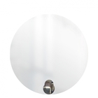 Espelho Decorativo Com Gancho Alumínio Cromado 50 Cm Redondo