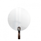 Espelho Decorativo Com Gancho Alumínio Cromado Com Corino Raj