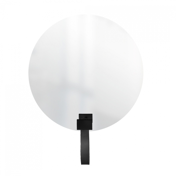 Espelho Decorativo Com Gancho Alumínio Preto Retangular Com C