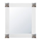 Espelho Decorativo Com Moldura E Apliques Prata 62cm X 82cm D