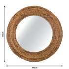 Espelho Decorativo Corda Bananeira 60 Cm Redondo