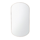 Espelho Decorativo Curvado com Moldura Cobre 160x60cm