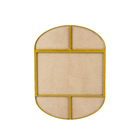 Espelho Decorativo Curvado com Moldura Dourado 120x60cm