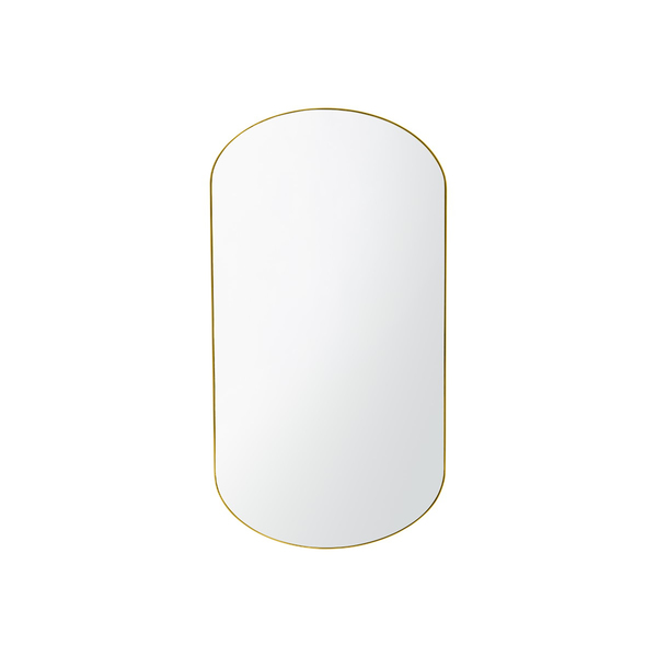 Espelho Decorativo Curvado com Moldura Dourado 160x60cm