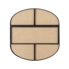 Espelho Decorativo Curvado com Moldura Preto 95x60cm