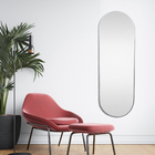 Espelho Decorativo Curvado Micchi Capsula Cinza 110x50cm Arte Própria