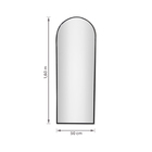 Espelho Decorativo Curvado Michi Floor Preto 160x50cm Arte Própria