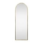 Espelho Decorativo Curvado Michi Portal Dourado 110x50cm Arte Própria