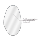 Espelho Decorativo Dali Preto Oval Com Moldura 85x50cm Inspire