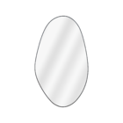 Espelho Decorativo Dali Preto Oval Com Moldura 85x50cm Inspire