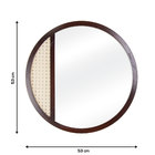 Espelho Decorativo Dauphine Marrom 53x53cm