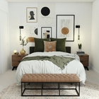 Espelho Decorativo De Chão Wood Preto 150x40 Cm