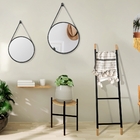 Espelho Decorativo De Chão Wood Preto 150x40 Cm