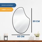 Espelho Decorativo De Parede Arte Própria Preto