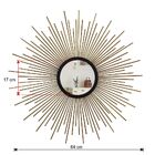 Espelho Decorativo De Parede Redondo Com Moldura Palitada Cel