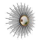 Espelho Decorativo De Parede Redondo Com Moldura Palitada Cel