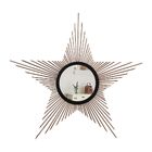 Espelho Decorativo De Parede Redondo Com Moldura Palitada Cen