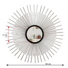 Espelho Decorativo De Parede Redondo Com Moldura Palitada Cin