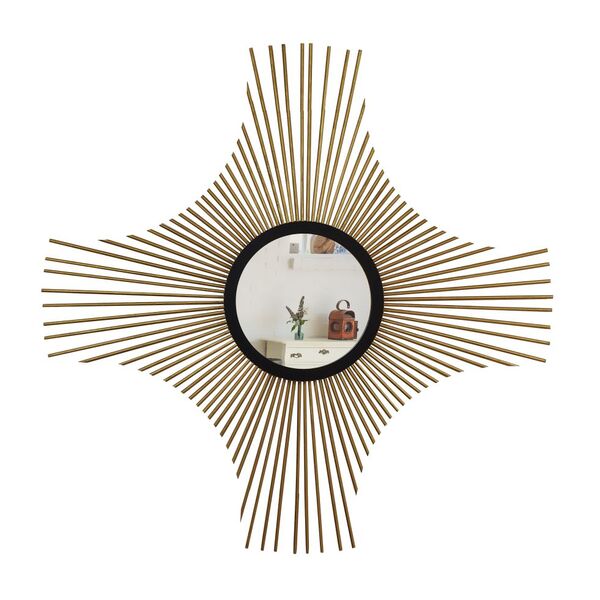 Espelho Decorativo De Parede Redondo Com Moldura Palitada Com