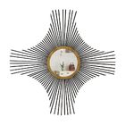 Espelho Decorativo De Parede Redondo Com Moldura Palitada Com