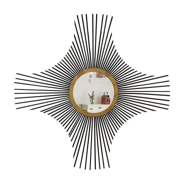 Espelho Decorativo De Parede Redondo Com Moldura Palitada Com