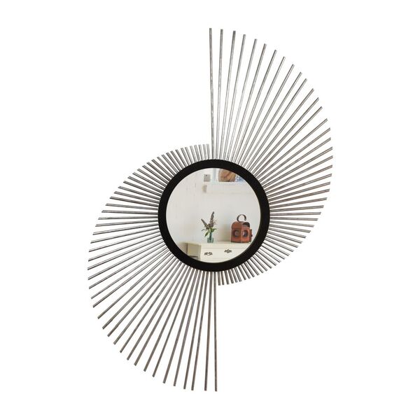 Espelho Decorativo De Parede Redondo Com Moldura Palitada Pul