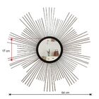 Espelho Decorativo De Parede Redondo Com Moldura Palitada Qua