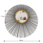 Espelho Decorativo De Parede Redondo Com Moldura Palitada Sat
