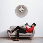 Espelho Decorativo De Parede Redondo Com Moldura Palitada Sat