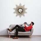 Espelho Decorativo De Parede Redondo Com Moldura Palitada Sup