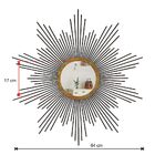Espelho Decorativo De Parede Redondo Com Moldura Palitada Sup