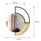 Espelho Decorativo De Parede Redondo Com Moldura Premium Kala