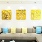 Espelho Decorativo Dourado Flower