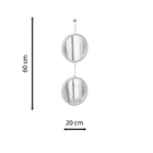 Espelho Decorativo Duplo Preto Alça Corrente 20 Cm E 20 Cm Re