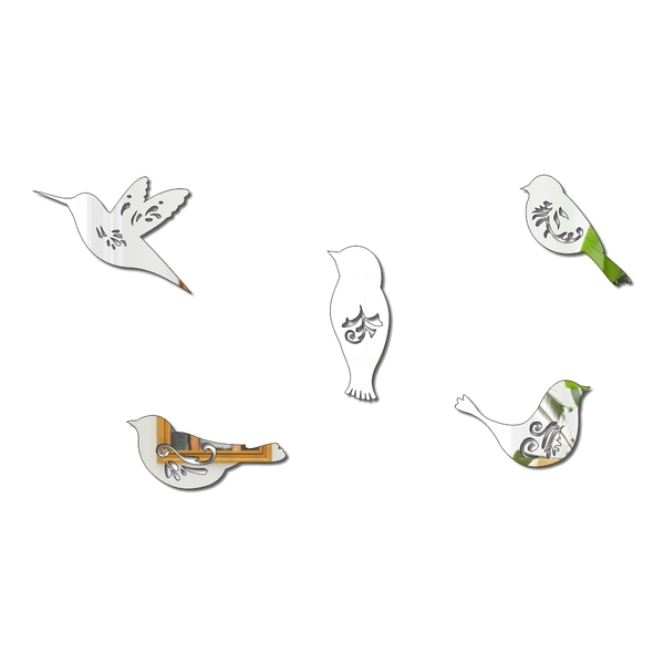 Espelho Decorativo Em Acrílico - Passaros - Epp-076