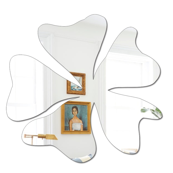 Espelho Decorativo Em Acrílico - Trevo De 5 Folhas - Epp-039