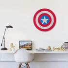 Espelho Decorativo Escudo Capitão América Em Acrílico Espelha