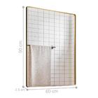 Espelho Decorativo Estilo Industrial Hebrew Dourado