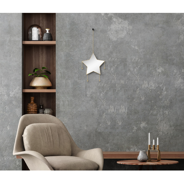 Espelho Decorativo Estrela Dourado 20x20cm