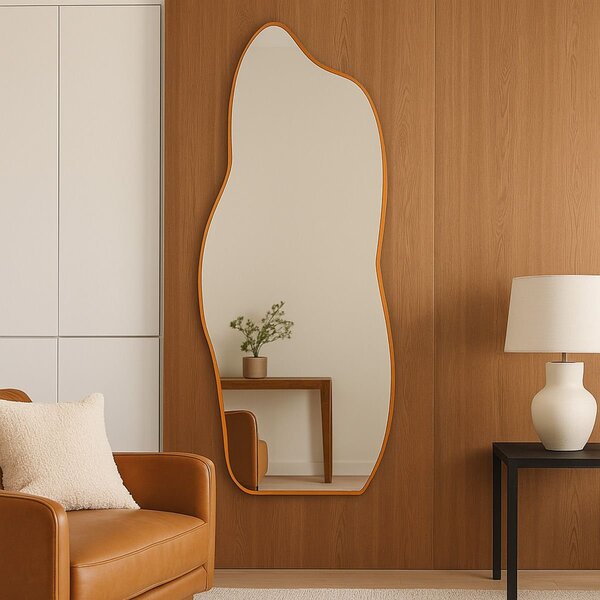 Espelho Decorativo Fogo Grande 70x160 Orgânico De Parede Cara