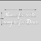 Espelho Decorativo Frase Nunca Foi Sorte Em Acrílico Sala