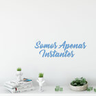 Espelho Decorativo Frase Somos Apenas Em Acrílico Azul Sala