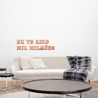 Espelho Decorativo Frase Te Amo Em Acrílico Bronze Sala